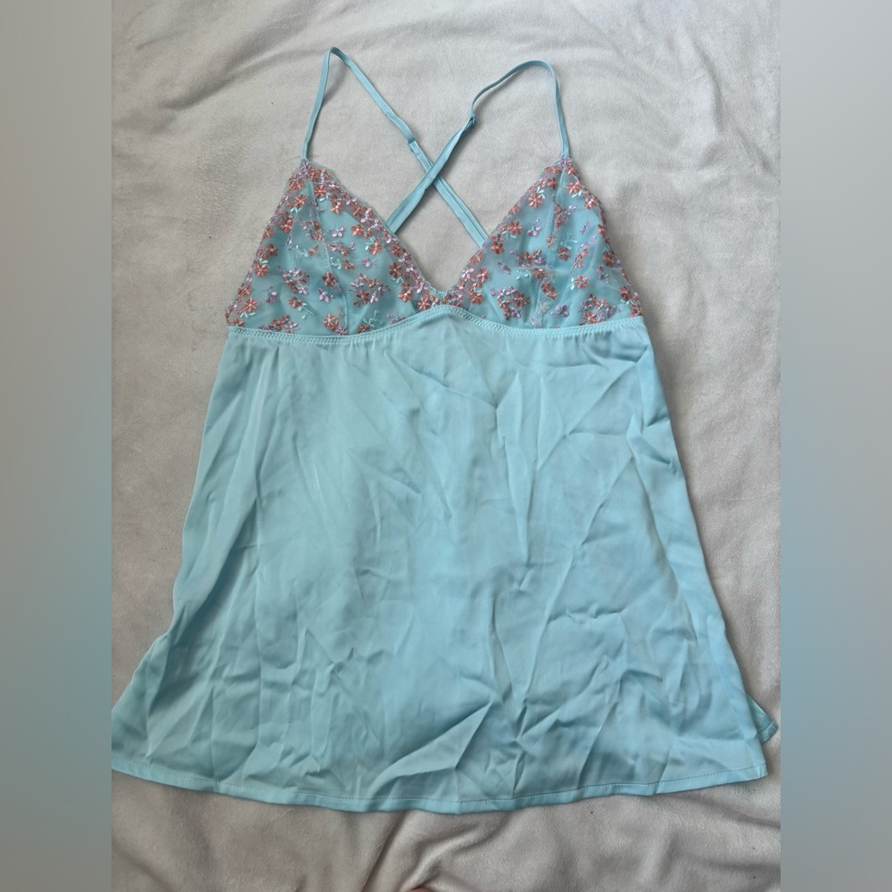 La Vie En Rose Silky Babydoll Lace Top